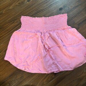 STARK X Girls Smocked Jersey Mini Skirt Pink One Size Women’s Casual Skirt